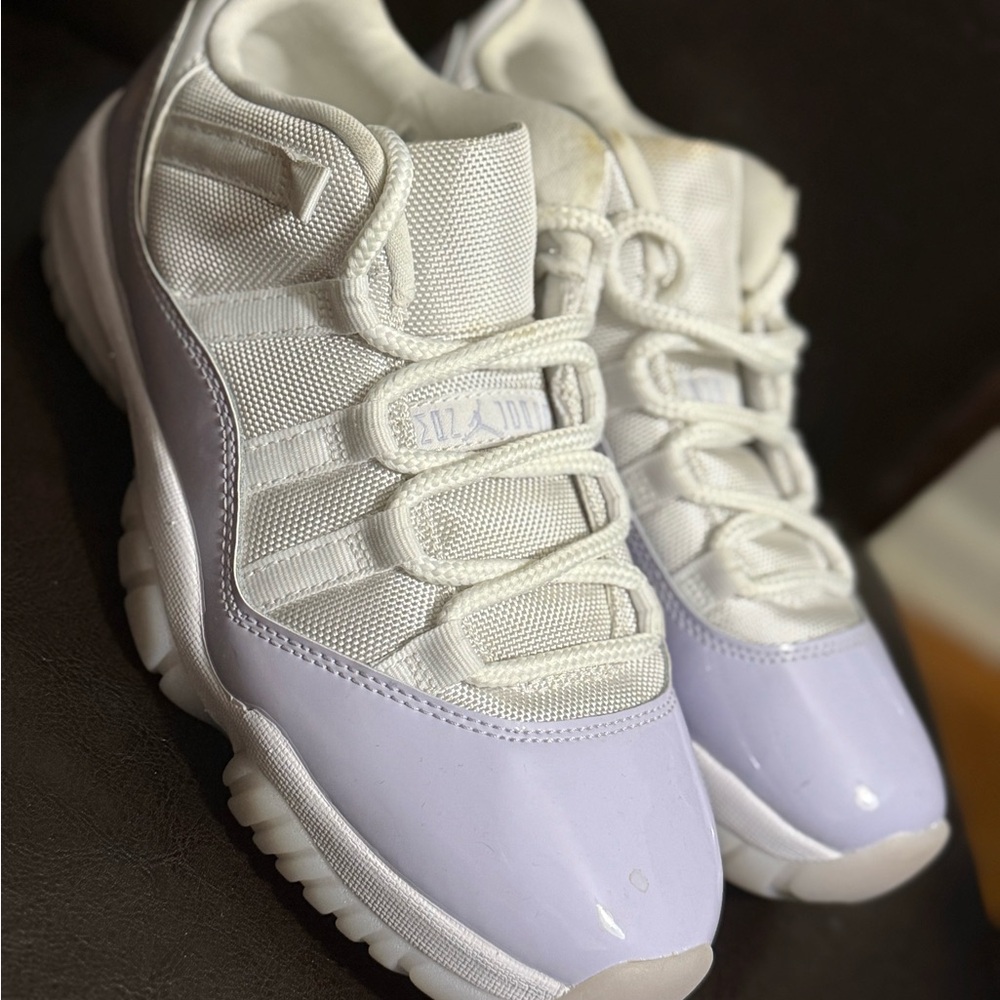White and Purple Sneakers